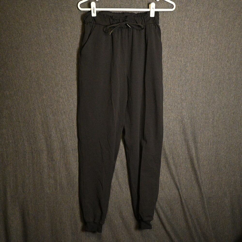 Lululemon Women's 4 Black Ankle Jogger Drawstring Casual Athletic Stretch